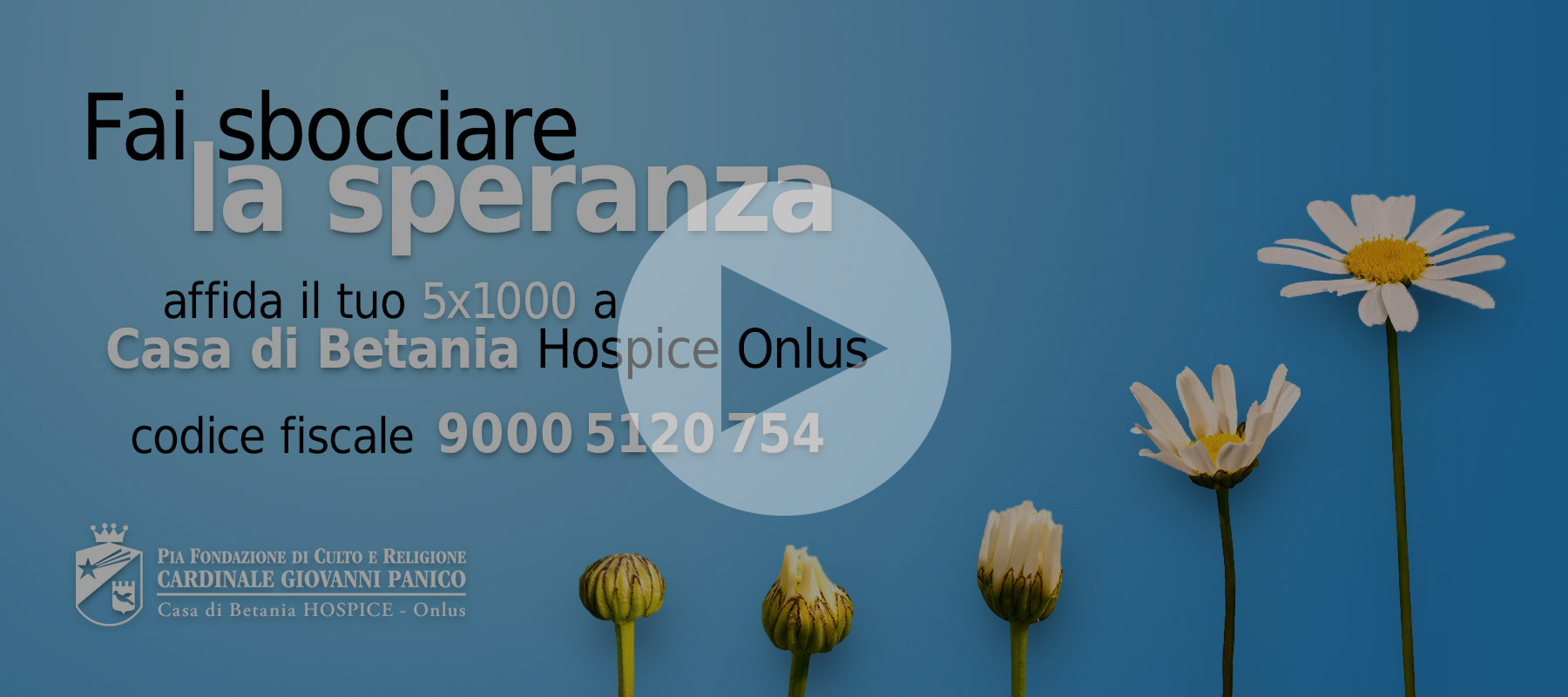 affida il tuo 5x1000 a Casa di Betania Hospice Onlus